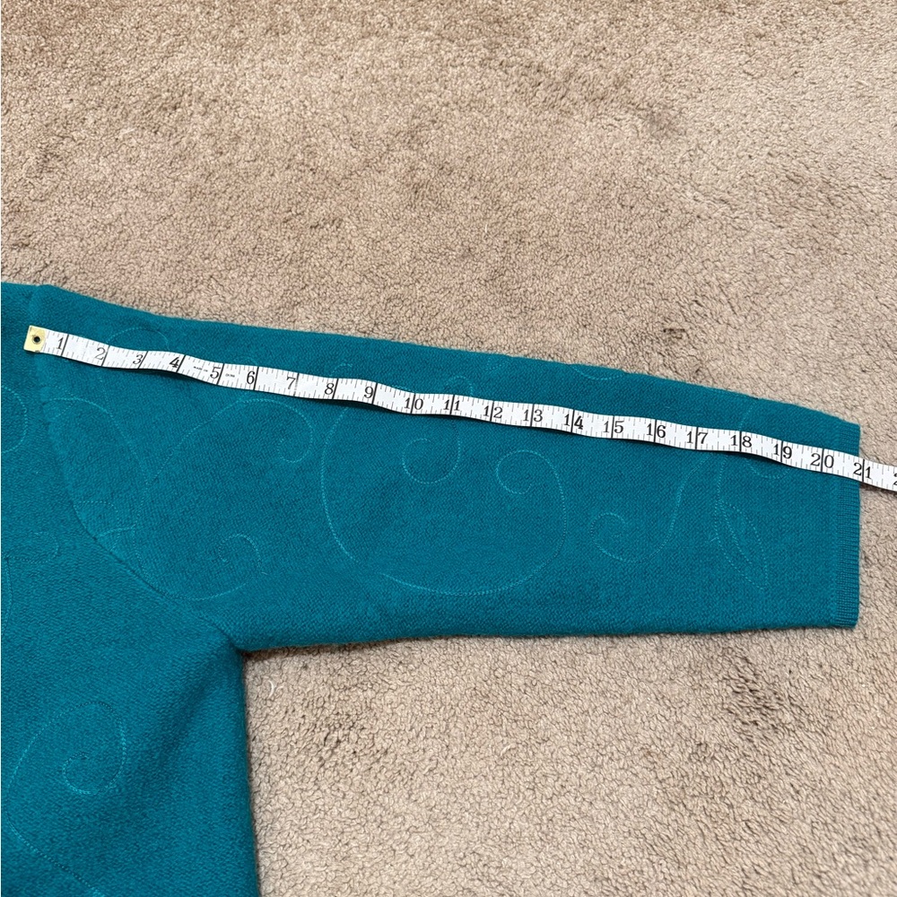 Pendleton Vintage Turquoise Wool Sweater - image 7